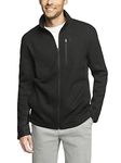 IZOD Men's Big and Tall Advantage Performance Full Zip Fleece Jacket, Black, 2X-Large