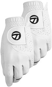 TaylorMade Men's Stratus Tech Golf Glove (2 Pack), White, Large