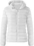 ZSHOW Women's Winter Coat Packable Quilted Down Puffer Jacket Lightweight Outerwear Coat(White,Large)