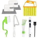 8 Pcs Hand-held Groove Gap Cleaning Tools - Door Window Track Crevice Cleaning Brushes Blind Cleaner Duster, Window Magic Cleaning Brush for Shower Door, Car Vents, Air Conditioner, Keyboard