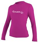 O'Neill Women's Basic Skins Long Sleeve Rash Vest - Fox Pink, X-Large