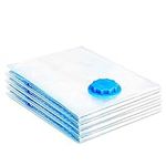 LIVIVO Pack of 8 Premium 50x70cm Medium Vacuum Storage Bags – Airtight and Waterproof Space Saving Compression Pouches - Store Clothing, Duvets, Bedding, Pillows, Curtains & More