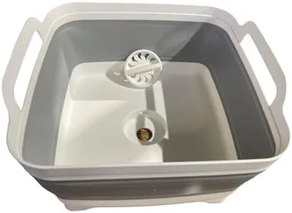 Southern Homewares Collapsible Sink With Drain, Space-Saving, Lightweight, Compact & Durable, Foldable Sink, Perfect for Home and Travel