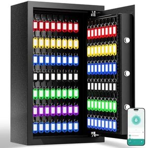 XDeer 212-Key Wifi Safe Wall Mount with Advanced Anti-Theft & LED Light, Key Cabinet with Combo & Key Lock for Hotels, Offices & Car Dealerships 1PCS