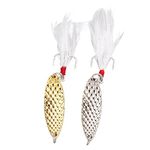 Spoon Lures, Hard Metal Sequin Fishing Baits Leech Shape Efficient for Saltwater (5g)