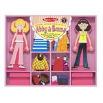 Melissa & Doug Abby & Emma Magnetic Dress-Up Set, Wooden Dress-Up Dolls, Pretend Play, 2 Play Sets in One, 55+ Pieces