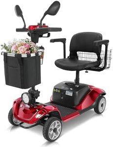Mbxcooter M1 15 Miles 4-Wheel Mobility Scooter for Adults/Seniors, 350W Powered Electric Wheelchair Device w/15Ah Extended Battery, Foldable Design, 300 lbs Capacity, Compact & Portable for Elderly