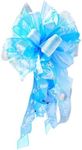 Baby Boy Bow in Blue and White. Perfect for Mailbox, Door, or Wreaths