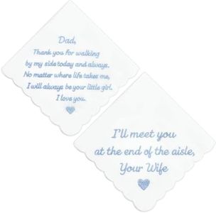 Lamyba Groom Gifts from Bride/Father of the Bride Gifts,Wedding Gifts,2PCS Handkerchief Set