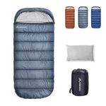 BISINNA XXL Wide Sleeping Bag for Big and Tall Adults,3-4 Season Plus Size Warm and Comfortable Waterproof Lightweight Sleeping Bag Great for Camping Backpacking Hiking Indoor & Outdoor (230x100cm)