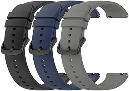 Chofit Straps intended for SoundPEATS Watch 3 / Watch 2 / Watch 1 Pro Strap, 3-Pack Soft Silicone Sport Bands Replacement Quick Release Band Bracelet Wristband intended for SoundPEATS Watch 2/Watch Pro 1 Smart Watch (22mm, 3B)