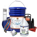 Chromex Tankless Water Heater Flush Kit with Concentrated Vinegar, Dilutes to 4 Gallons and 1/6HP Extra Strength Pump