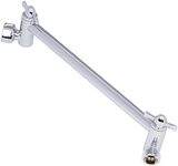 Adjustable Shower Head Extension Arm - 10 Inch Brass Shower Arm Extender Hardware - Chrome