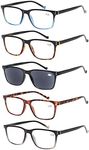 JOSCHOO 5 Pack Reading Glasses Men 