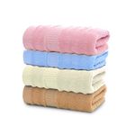 Mush Bamboo Multicolor Towels For Bath Large Size | 600 Gsm Bath Towel Set For Men & Women | Soft, Highly Absorbent, Quick Dry,And Anti Microbial | 75 X 150 Cms (Pack Of 4)