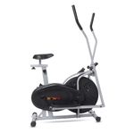 BIONFIT Fit Fusion 2-in-1 Elliptical Cross Trainer & Exercise Cycle Machine for Home, Gym Fitness | Standing Exercise, Adjustable Handle & Seat, LCD Display, Dual-Action for Full Body Workout