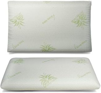 DREAM HAVEN - Cuscino Memory Foam a Saponetta con Federa in Aloe Vera, Cuscino letto Cervicale e Ortopedico, Guanciale Letto Anti Acaro e Anallergico