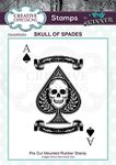 Andy Skinner Skull of Spades - Pre-Cut Rubber Stamp