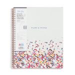 Blue Sky 2024-2025 Academic Year Weekly and Monthly Student Planner, 8.5" x 11", Flexible Cover, Wirebound, Star Confetti Bright (136609-A25)