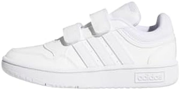 adidas Hoops Lifestyle Basketball Hook-and-Loop Shoes, Zapatillas Unisex niños, Cloud White/Cloud White/Cloud White, 31 EU