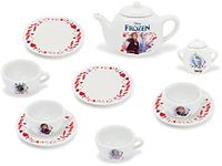 Smoby 7600310538 Frozen Porcelain Service 10 Pieces Licensed Cup Plate Sugar Bowl Teapot Toy Set for Children Aged 3+, Colourful