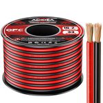 Acidea Speaker Cable - 16 Gauge 2 x 1.5mm² - 10m OFC Speaker Wire, Pure Copper HiFi Audio Cables for Car Audio, Home Theater, Oxygen-Free Copper (Red/Black)