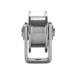3in H Groove Wheel Stainless Steel Groove Wheel Heavy Duty Track Wheel Rigid Caster Sliding Gate Roller Wheel Double Bearing for Swing Sliding Gate