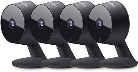 LaView Security Cameras 4pcs, Home Security Camera Indoor 1080P, Wi-Fi Cameras Wired for Pet, Motion Detection, Two-Way Audio, Night Vision, Phone App, Works with Alexa, iOS & Android & Web Access