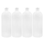 Cornucopia Brands 32-Ounce Flip Top Plastic Squeeze Bottles (4-Pack); Spout Style Tops