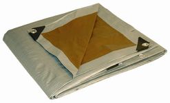 Dry Top 210156 10-by-15-Foot Full Finish Size Reversible Tarp, 10-mm (Silver/Brown)