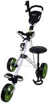 MacGregor Golf X-TREME 3 Wheel Push/Pull Golf Buggy/Trolley/Cart/Trundler with Seat White/Green