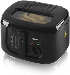 Swan SD6080BLKN 2.5 Litre Deep Fat Fryer with Viewing Window, Adjustable temperature controls, Easy Clean, 1800W, Black