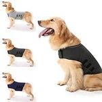 Haokaini Anti-Anxiety Dog Jacket Dog Calming Coat Pet Stress Relief Shirt Warm Calming Vest Lightweight Thunder Dog Wrap Dog Anxiety Jacket(Dark Grey,XL)