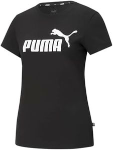 PUMA Ess Logo Tee, Camiseta de Deporte Mujer, Puma Black, S