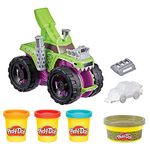 Hasbro Play-Doh Wheels Chompin' Monster Truck Toy for Kids 3 Years and Up with Car Accessory and 4 Non-Toxic Colors Including Terrain Color, F1322