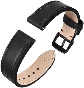 Anbeer Quick Release Leather Watch Straps Genuine Watch Bands for Men Women,22mm Italian Leather Watch Strap, Stainless Steel Buckle