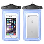 Jlyifan Blue Protective Waterproof Bag Dry Pouch Cover Case for iPhone 7 Plus/LG G6 / LG V20 / LG Stylo 2 V/LG Stylus/BlackBerry DKET60 / Google Pixel XL/HTC Bolt