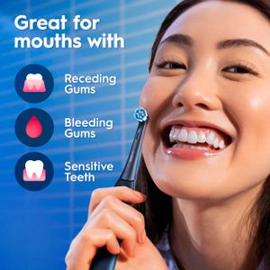 Oral-B iO 3 Electric Toothbrush, Black – Rechargeable