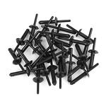 sourcingmap 30pcs Black Plastic Rivet Bumper Fastener Clip for Car