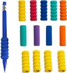 20 Pieces Foam Pencil Grips Pencil Writing Aid Soft Pen Holder Pencil Gripper for Diamond Rhinestone Painting Kids Students, Random Colors and Mixed Shape Random Assorted Color