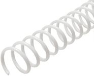 Rayson 9.5mm Plastic Spiral Coil Binding 3:1 Pitch, 3/8inch, 60 Sheets Capacity White Coil Binding Spines - Versatile for Office and Educational Tasks, Pack of 100