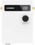 CAMPLUX Tankless Water Heater Electric 11kW 240 Volt, Point-of-Use Digital Display, Electric Instant Hot Water Heater with Self-modulating, Side Water Connection for Easier Installation, White