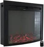 Sunnydaze Cozy Warmth 28-Inch Indoor Electric Fireplace Insert - 9 Color Options for Flames/Logbed