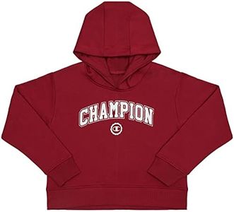 Champion Unisex Kids SPS K GRPH CROP Hooded Sweatshirt, Rubis, 12 US