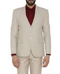 WINTAGE Men's Linen Tailored Fit Solid Evening/Casual Blazer Coat Jacket : Beige