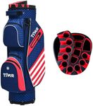 TIVOR 2026 T-Lock Golf Cart Bag-15-Way Full-Length Dividers,9 Pockets, Easy-Access Handle & Ergonomic Straps | Perfect for Cart & Walking, Includes Rain Cover