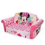 Marshmallow Furniture 6023302 Children's 2 in 1 Flip Open Foam Sofa, Minnie Mouse