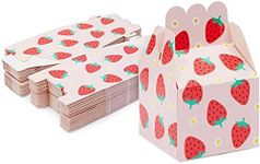 Sparkle and Bash Strawberry Birthday Party Favor Treat Boxes (Pink, 3.5 x 2.75 in, 36 Pack)