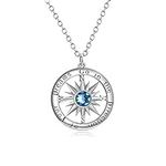 AOBOCO Sterling Silver Compass Neck