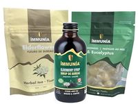 Cold and Flu Kit. Includes IMMUNIA Elderberry Syrup, Elderflower Herbal Tea (15 gr) and 15 Honey and Eucalyptus Lozenges. Kit of 3 products.…